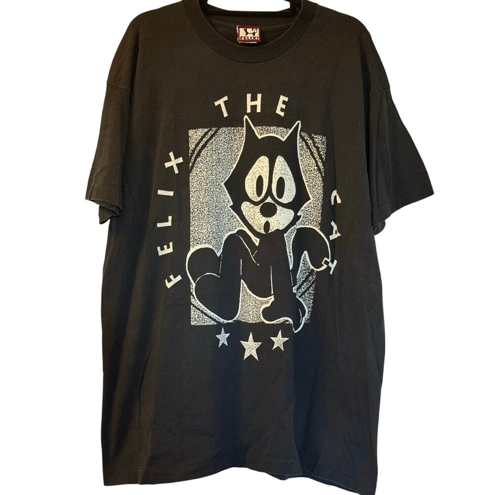 Vintage 90s Felix the Cat with Mice Cartoon Single Stitch Shirt Adult OSFA